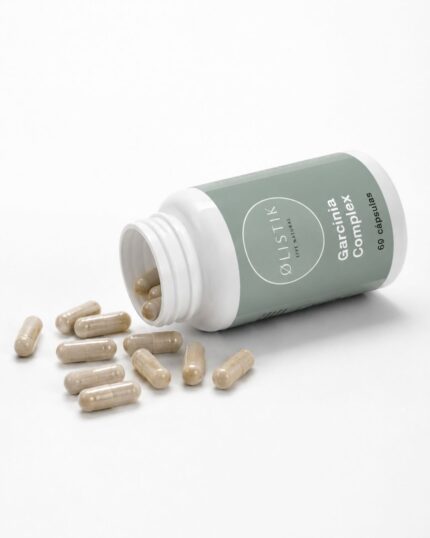 Complemento alimenticio con garcinia cambogia, judía blanca y cromo para apoyo metabólico y control del peso.
